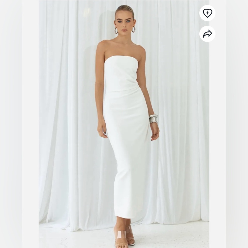 Runaway the label - DEMY MIDI DRESS - WHITE size L